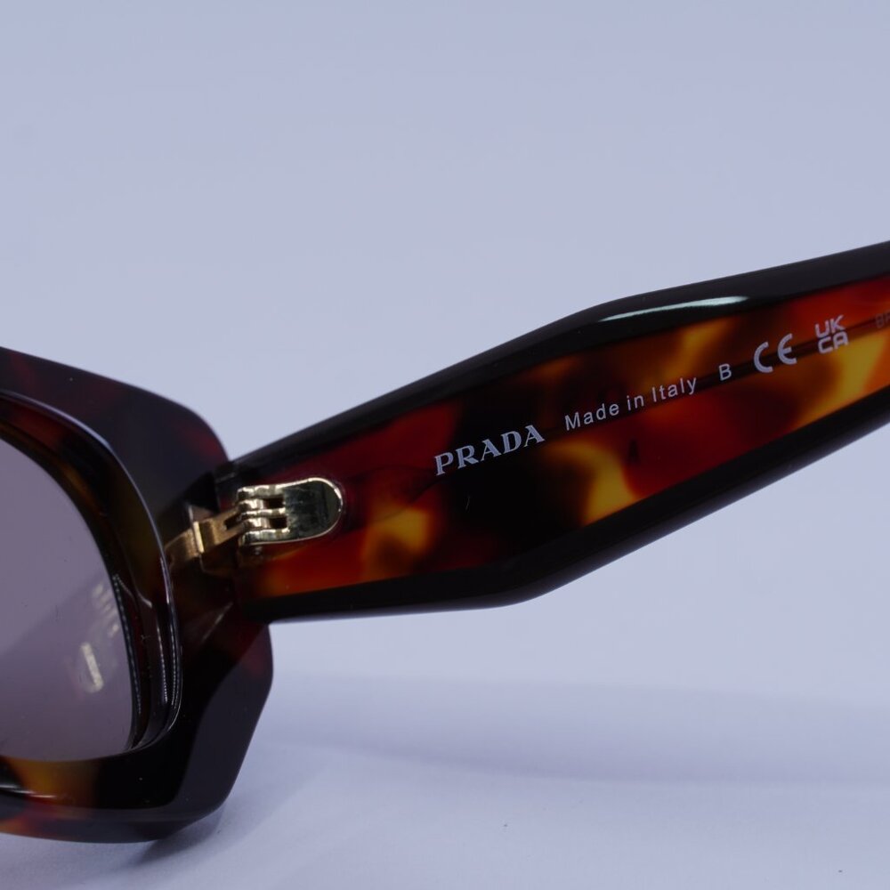 Prada PRB05S 22A20I Sunglasses Poppy Havana Rectangle Frame - Picture 7 of 10